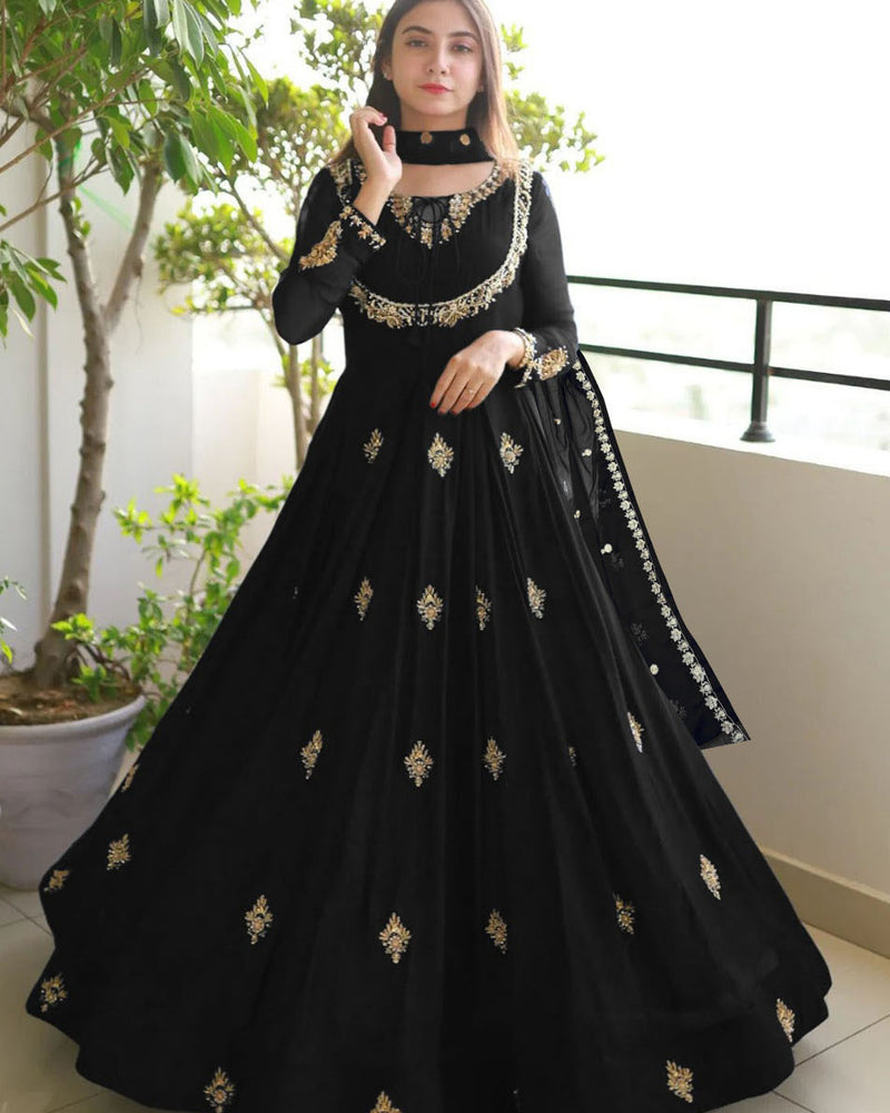 Front Embroidered Maxi with Embroidered Dupatta 3PC Set